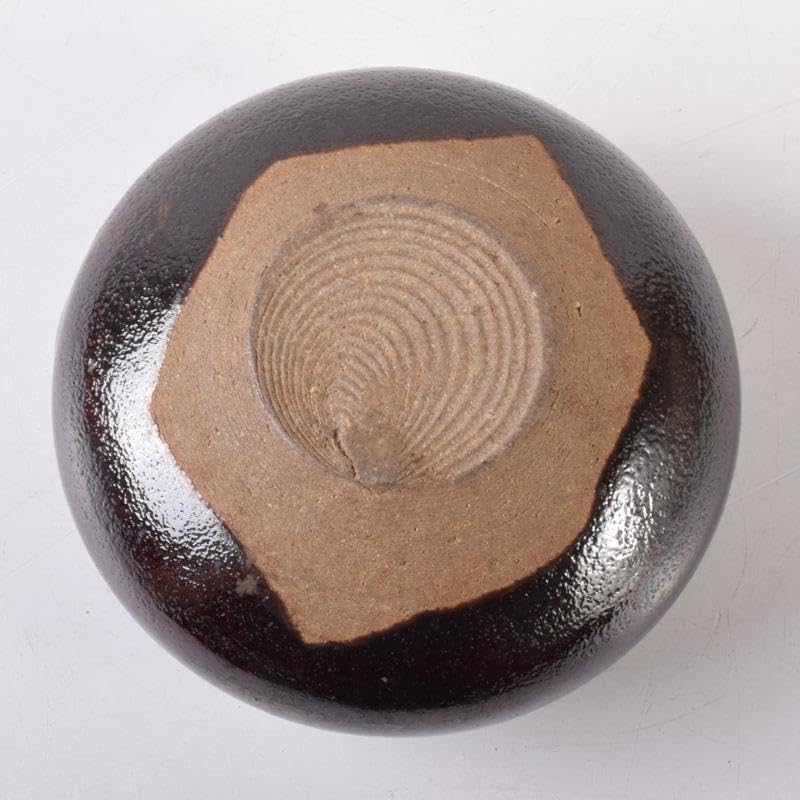 茶道具　瀬戸焼　大海茶入　仕覆・時代箱付　V　7308 茶道具瀬戸焼大海茶入袱紗・時代箱付V7308